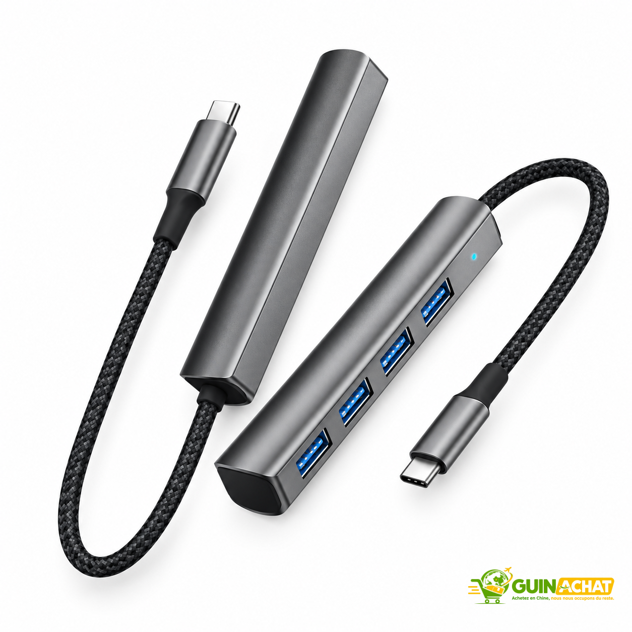 Hub USB-C UNIEAN 4-en-1